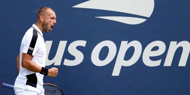 Karen Khachanov is beaten by Daniel Evans in the longest US Open match.