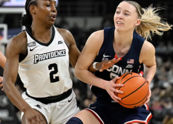 No. 5 UConn dominated Providence with a 77-40 victory, extending….