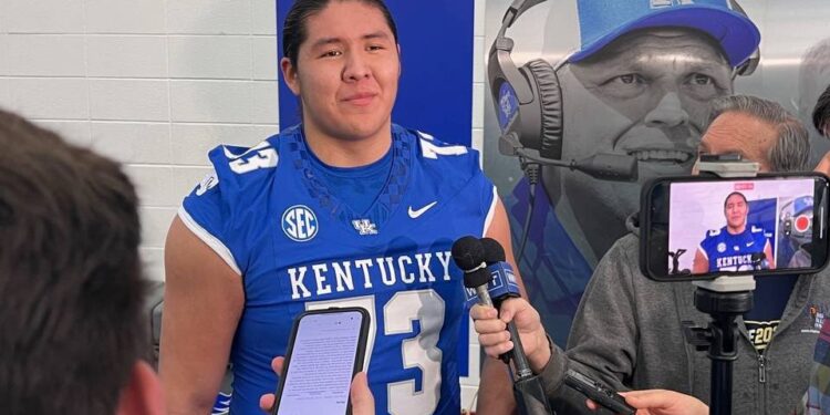 Kentucky football’s new left tackle hopes to set example for other Native American athletes