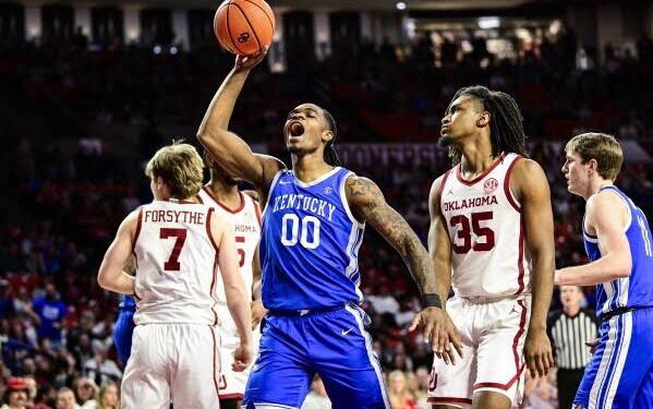 OU investigates, apologizes for fan throwing beverage can at Kentucky men’s basketball players.Full details below