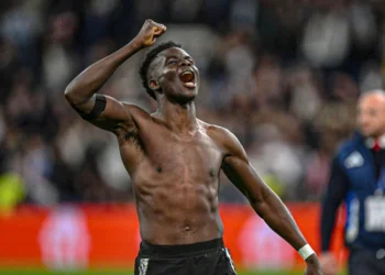 Tensions Flare: Saka in Heated Altercation with Real Madrid Player After UCL Win.