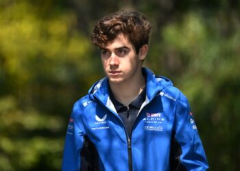 Sad: Just two days after his recruitment Alpine are in negotiations to replace Franco Colapinto