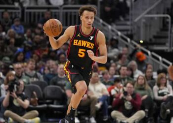 Australian guard Daniels of the Hawks honored as NBA’s Most Improved Player.