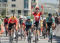 Elia Viviani claims victory in Stage 7 of the Tour of Turkey.