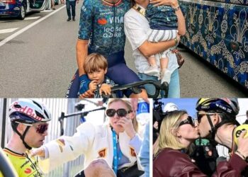 Schrijf een artikel over net binnen: Wout Van Aert mist WK in Rwanda om tijd door te brengen met Georges, Jerome en Sarah, op verzoek van zijn vrouw; Prachtig…